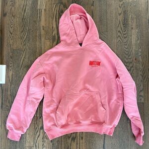 White Fox Hoodie & Sweatshort Set Coral